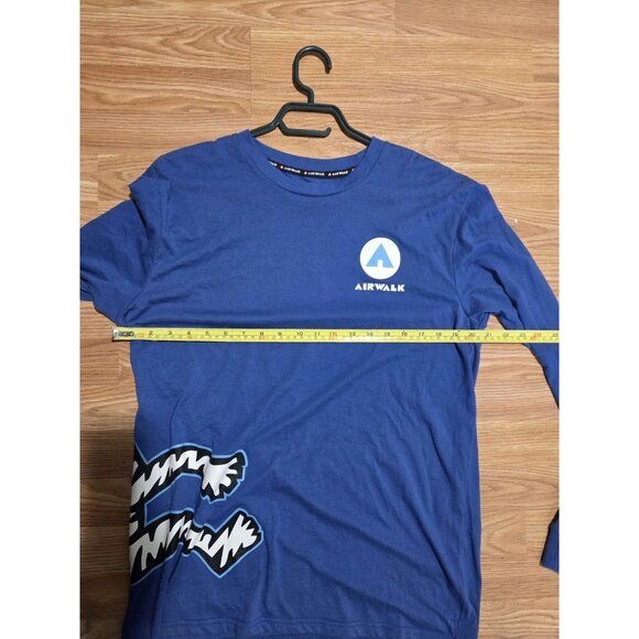 Airwalk Long Sleeves Blue Men T-Shirt Medium Pre-Owned - Picture 6 of 7